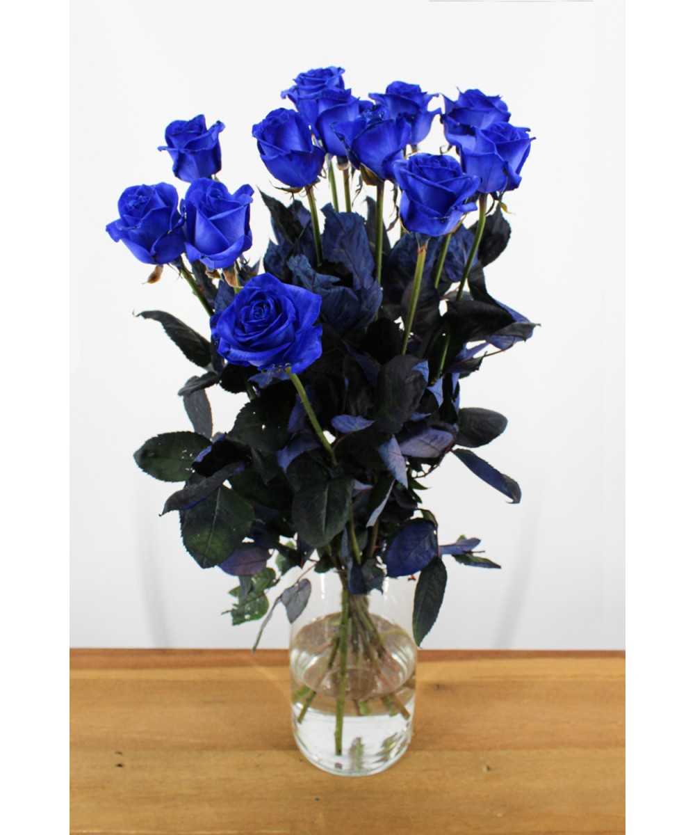 Vendela - Blauwe rozen - 12 stuks