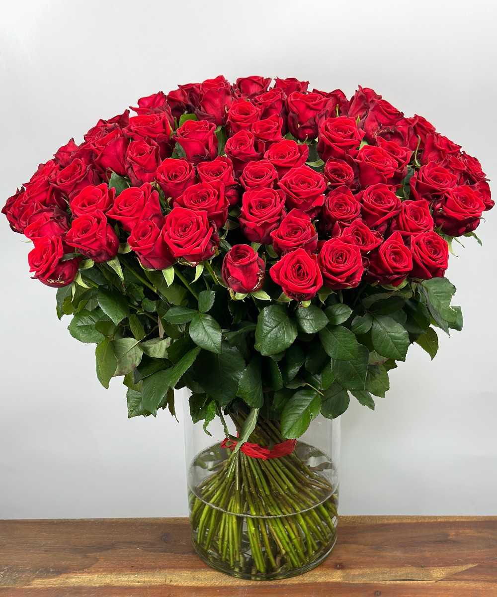 Red Naomi! - Red roses - 100 pieces REGULAR