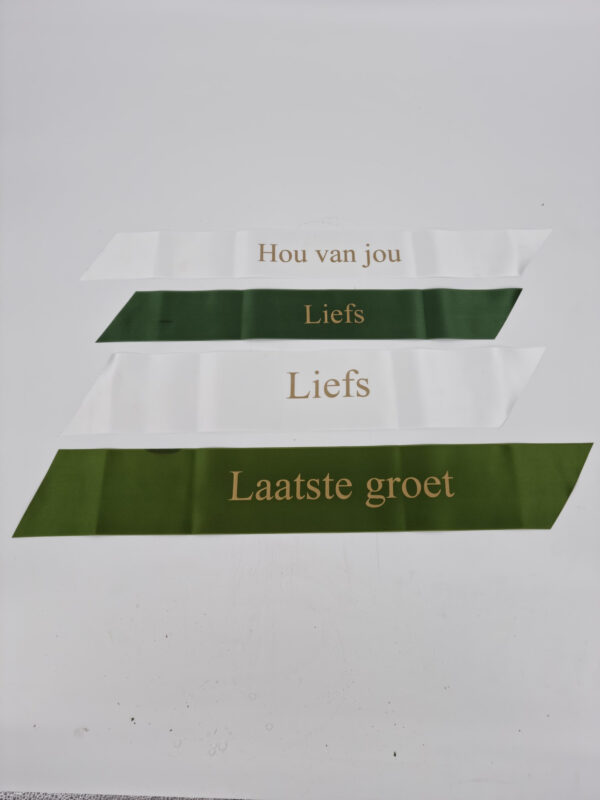 Linten voor rouwstukken