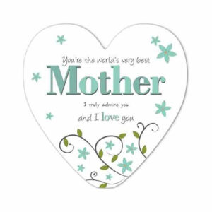 Moederdag kaart in hart vorm