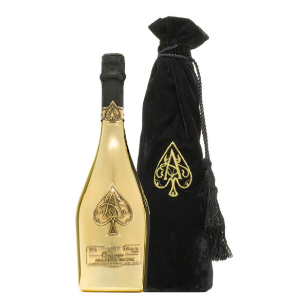 Champagne Armand de Brignac Brut gold in a bag