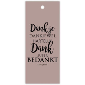 Kaartje "Dank je"