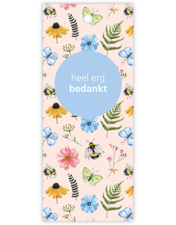 Kaartje "Butterfly" heel erg bedankt