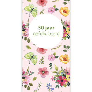 Kaartje Butterfly "50 jaar gefeliciteerd"