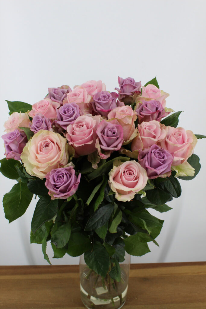 Bos rozen - 20 stuks - Pastel Mix Roze/Lila/Paars