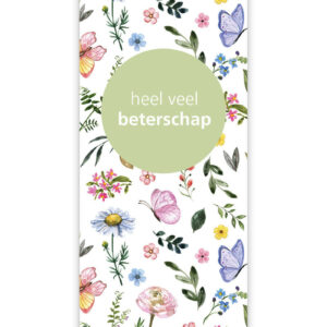 Kaartje Butterfly "Heel veel Beterschap"