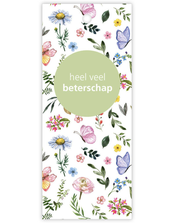 Kaartje Butterfly "Heel veel Beterschap"