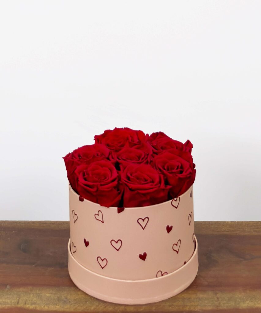 Rose box small - red