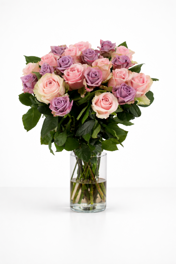 Bos rozen - 20 stuks - Pastel Mix Roze/Lila/Paars