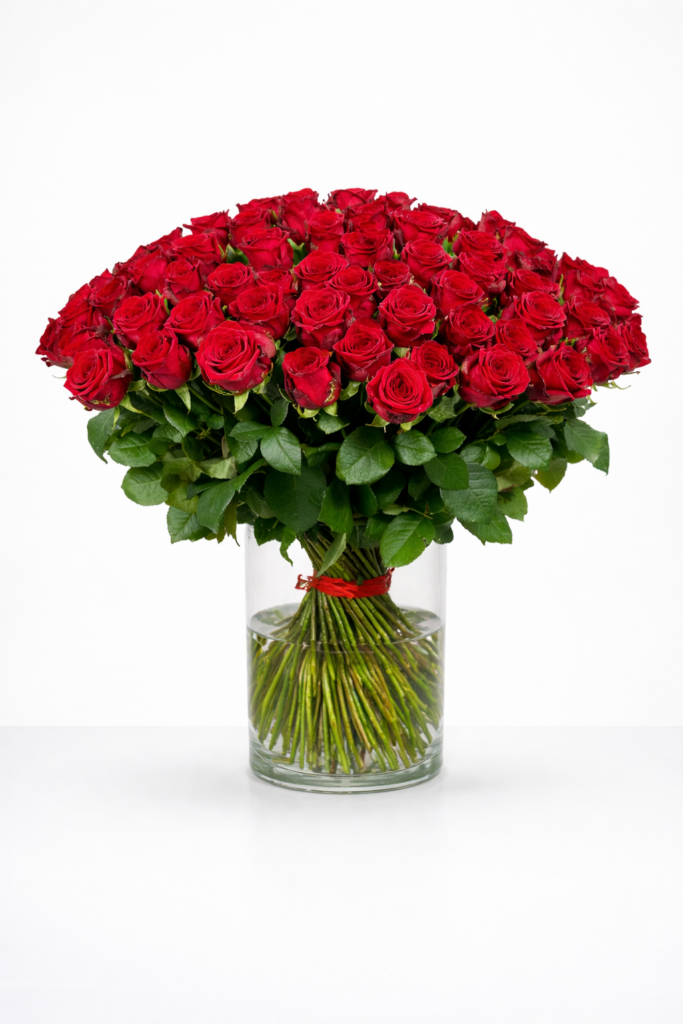 Naomi rouge ! - Roses rouges - 100 pcs BASIC