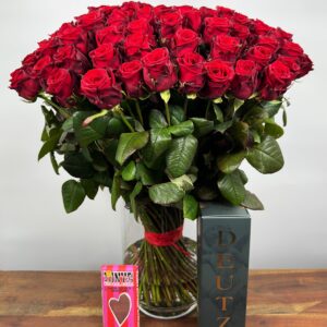 100 Red Naomi - Deutz champagne - Tony's roos - framboos