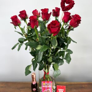 10 Rhodos Rode roos - Prosecco (piccolo) - Tony's roos - framboos