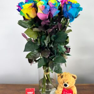 15 Rainbow rozen Mondial - Beertje
