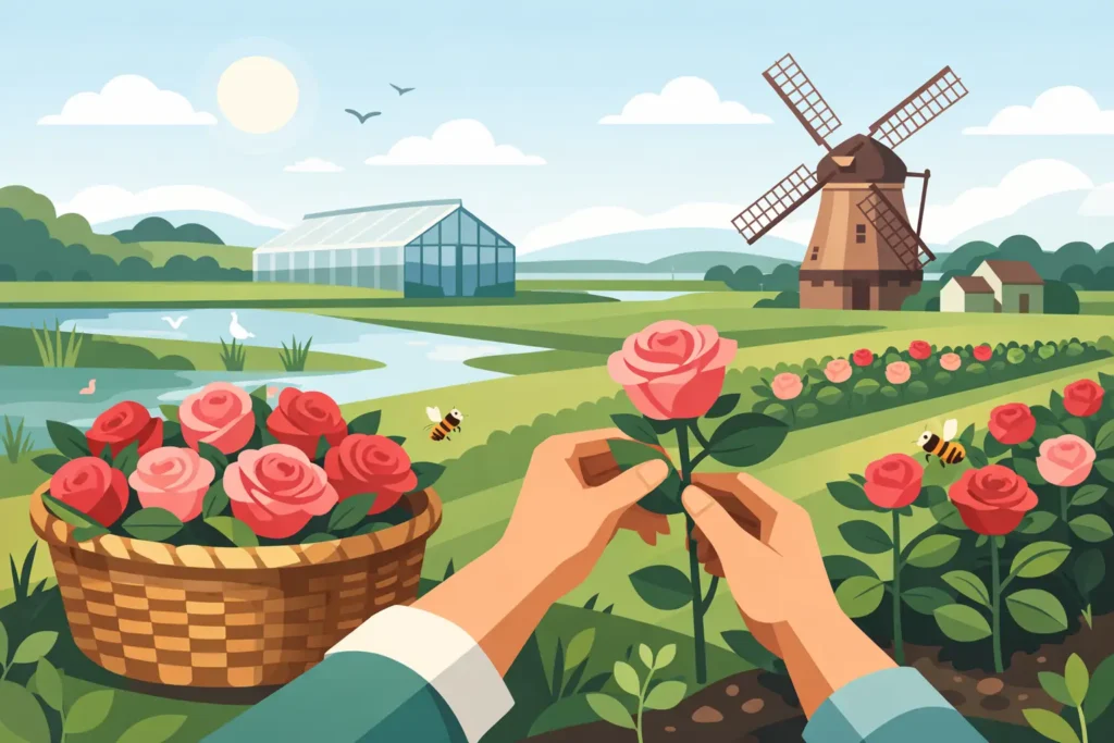 Biologische Hollandse rozen kopen?