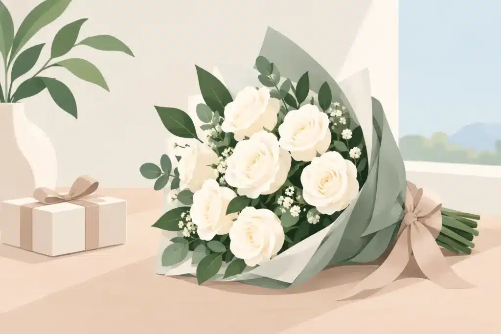 Wanneer zijn witte rozen passend als cadeau?